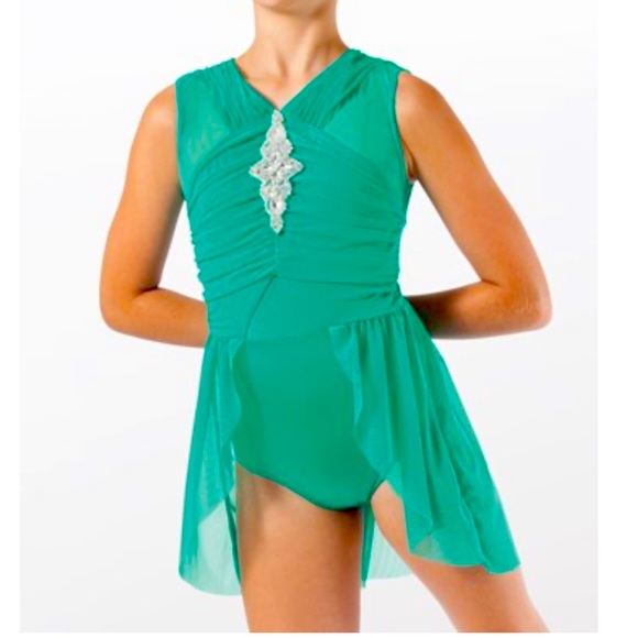 Weissman Costumes Weissman Style 2997 Teal Green Dance Leotard With